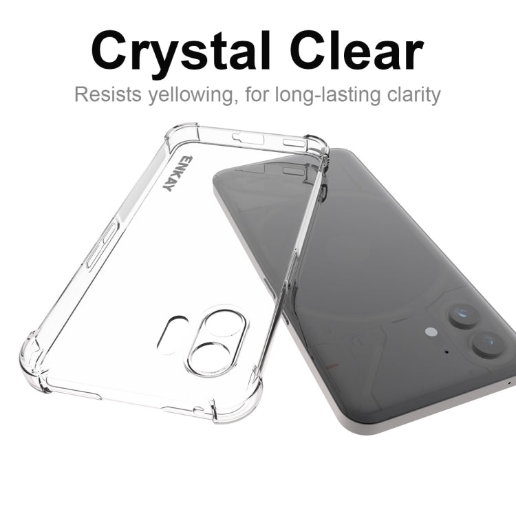For Nothing Phone 2 ENKAY Transparent TPU Shockproof Phone Case with Glass Film - Nothing Cases by ENKAY | Online Shopping UK | buy2fix