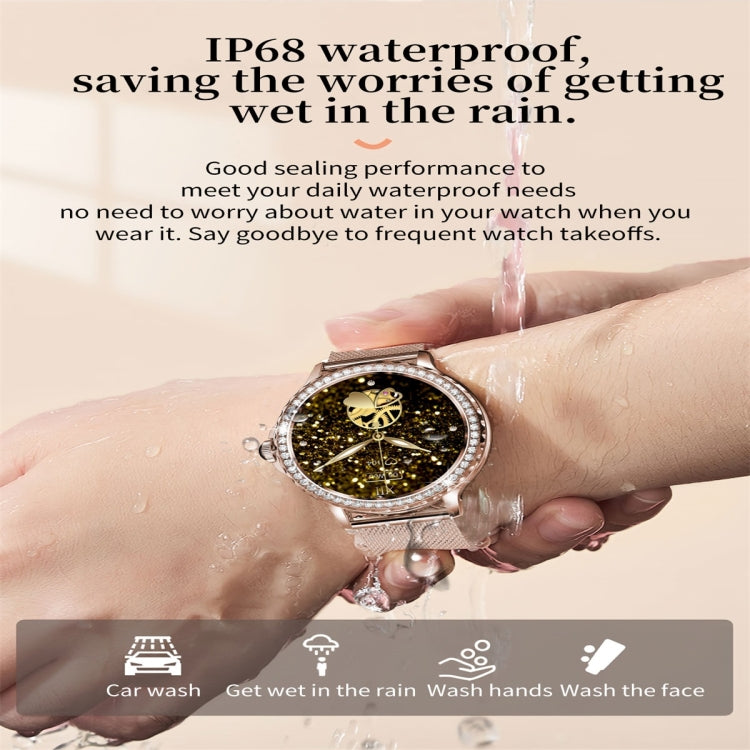 NX19 1.3 inch IP68 Waterproof Color Screen Smart Watch,Support Heart Rate / Blood Pressure / Blood Oxygen Monitoring(Gold) by buy2fix