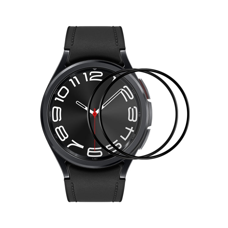 For Samsung Galaxy Watch6 Classic 43mm 2pcs ENKAY 3D Full Coverage Soft PC Edge PMMA HD Screen Film - Screen Protector by ENKAY | Online Shopping UK | buy2fix