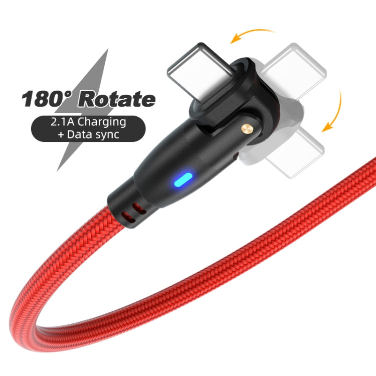 ENKAY 180 Degrees Rotating USB to 8 Pin Charging Data Cable with LED Light, Length:1m(Red) - Normal Style Cable by ENKAY | Online Shopping UK | buy2fix