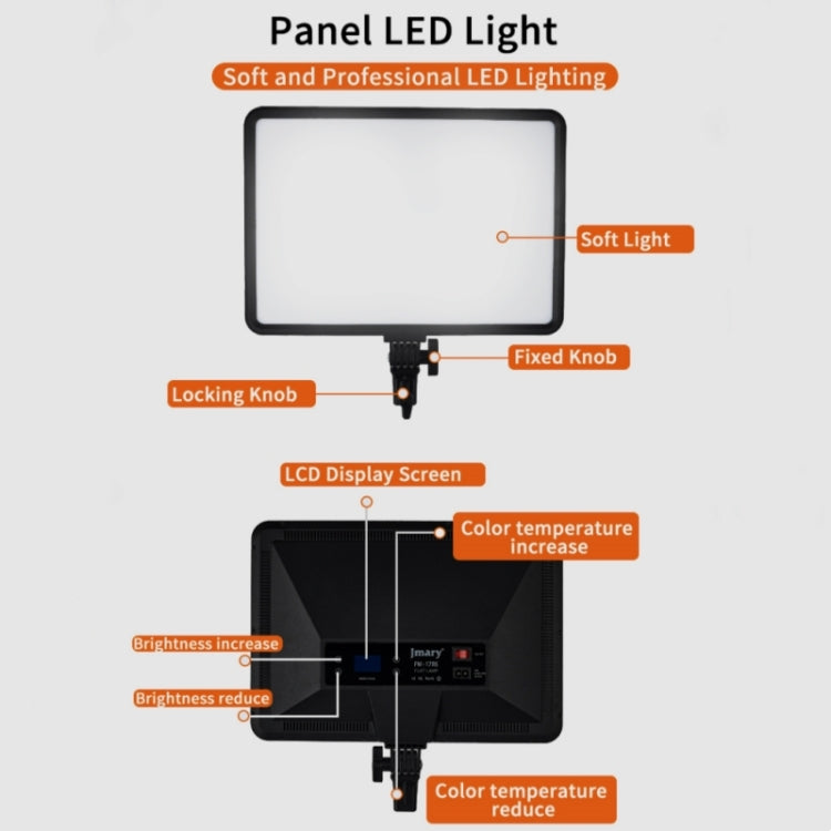 Jmary FM-17RS Video Conferencing Panel Studio Soft Light Photography LED Video Light - by Jmary | Online Shopping UK | buy2fix