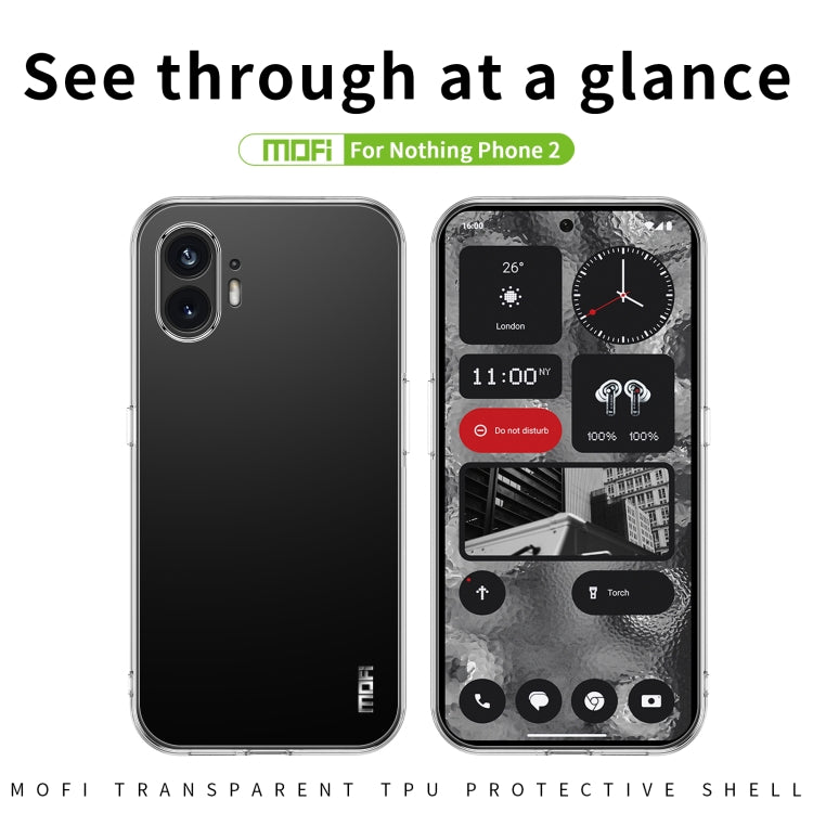 For Nothing Phone 2 MOFI Ming Series Ultra-thin TPU Phone Case(Transparent) - Nothing Cases by MOFI | Online Shopping UK | buy2fix