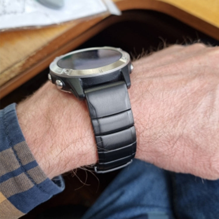For Garmin Fenix 7 Titanium Alloy Quick Release 22mm Watch Band(Sliver) by buy2fix