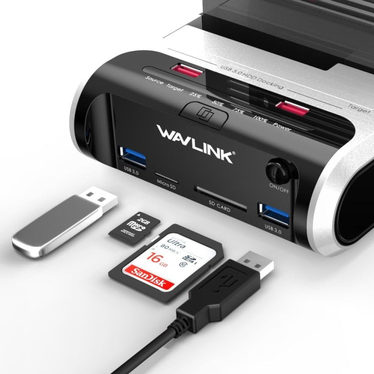Wavlink ST336A SSD HDD Fast Offline Clone SATA USB 3.0 External Hard Drive Case(UK Plug) - HDD Enclosure by WAVLINK | Online Shopping UK | buy2fix