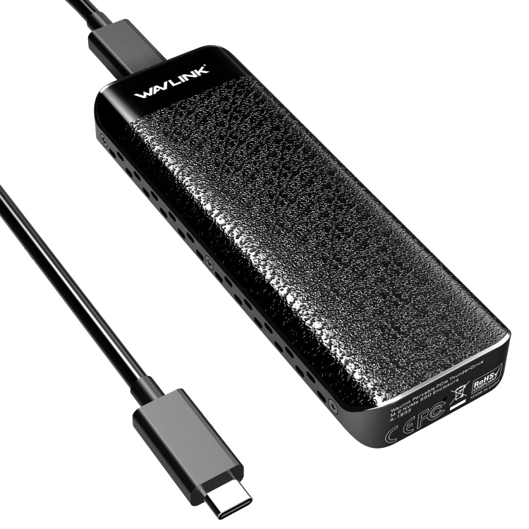 Wavlink UTE02 Thunderbolt 3 NVME M.2 Solid State Leather Metal SSD External Hard Drive Box - HDD Enclosure by WAVLINK | Online Shopping UK | buy2fix