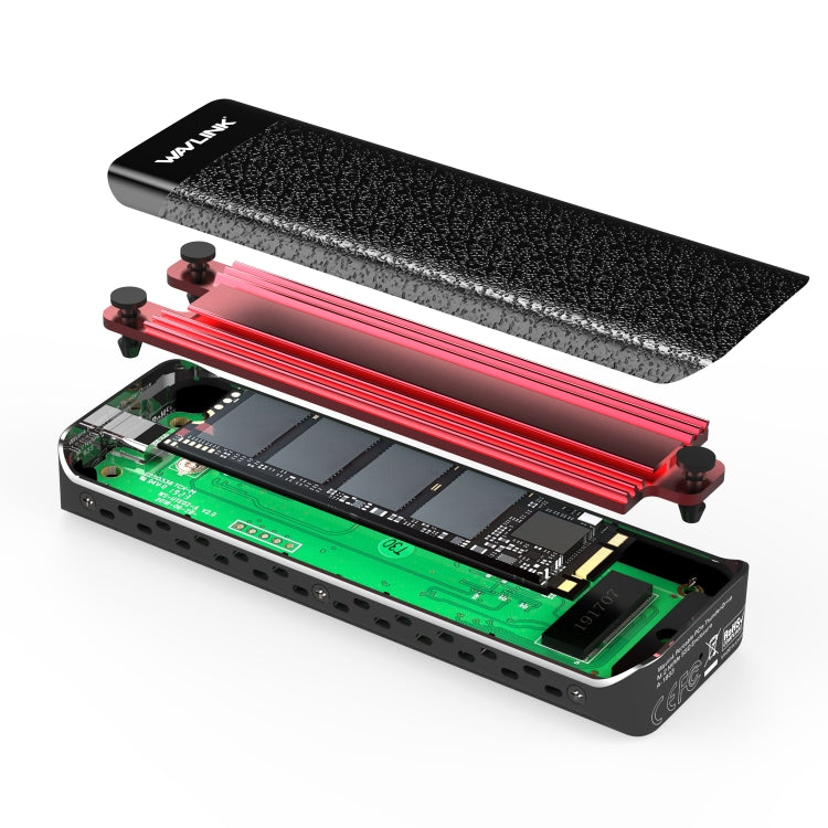 Wavlink UTE02 Thunderbolt 3 NVME M.2 Solid State Leather Metal SSD External Hard Drive Box - HDD Enclosure by WAVLINK | Online Shopping UK | buy2fix