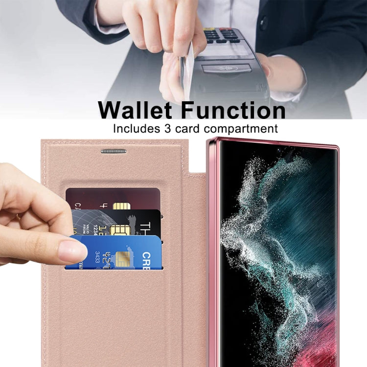 For Samsung Galaxy S22 Ultra 5G Shield MagSafe RFID Anti-theft Rhombus Leather Phone Case(Pink) - Galaxy S22 Ultra 5G Cases by buy2fix | Online Shopping UK | buy2fix