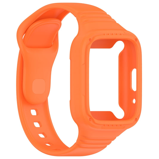 For Redmi Watch 3 Active Integrated Fully Enclosed Silicone Watch Band(Orange) by buy2fix