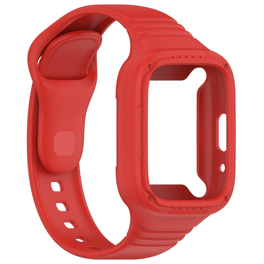 For Redmi Watch 3 Active Integrated Fully Enclosed Silicone Watch Band(Red) by buy2fix