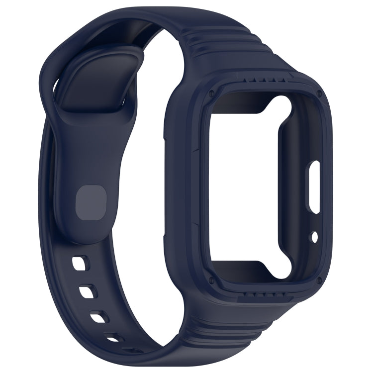 For Redmi Watch 3 Active Integrated Fully Enclosed Silicone Watch Band(Ink Blue) - Watch Bands by buy2fix | Online Shopping UK | buy2fix