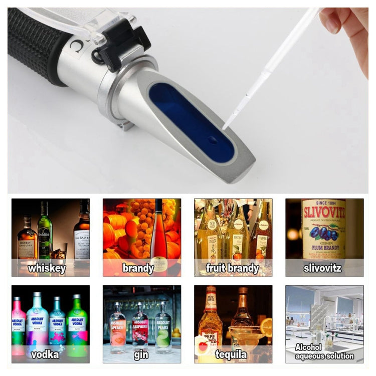 RZ116 Refractometer Alcohol Portable Automatic Digital Refractometer 0-80 Glycol Handheld Atc Brix Refractometer Beer Box - Digital Refractometer by buy2fix | Online Shopping UK | buy2fix