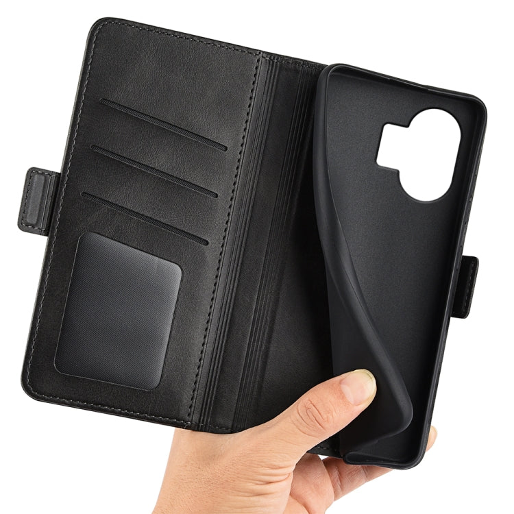For Nothing Phone 2 Dual-side Magnetic Buckle Horizontal Flip Leather Phone Case(Black) - Nothing Cases by buy2fix | Online Shopping UK | buy2fix