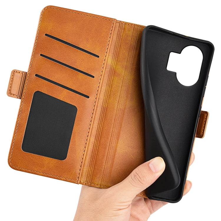 For Nothing Phone 2 Dual-side Magnetic Buckle Horizontal Flip Leather Phone Case(Yellow) - Nothing Cases by buy2fix | Online Shopping UK | buy2fix
