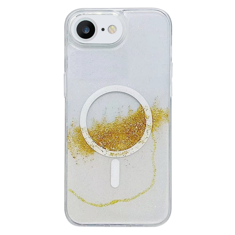 For iPhone 7 / 8 / SE 2022 / 2020 Gilding MagSafe Hybrid Clear TPU Phone Case(White) - iPhone SE 2022 / 2020 / 8 / 7 Cases by buy2fix | Online Shopping UK | buy2fix