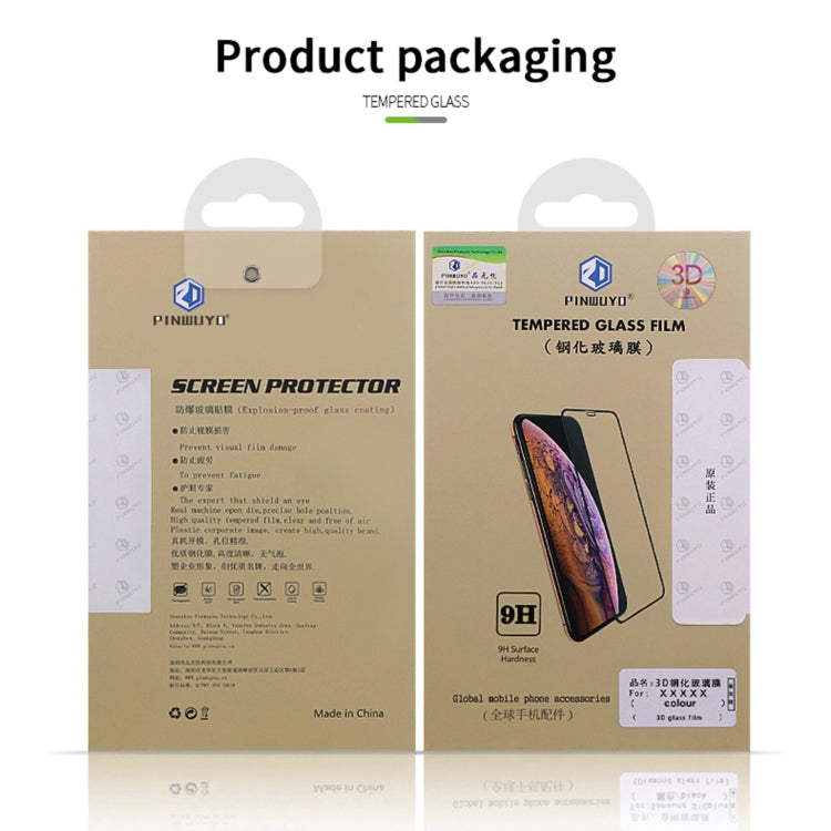 For iPhone 15 Pro PINWUYO 9H 3D Curved Full Screen Explosion-proof Tempered Glass Film(Black) by PINWUYO