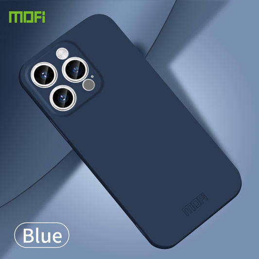 For iPhone 15 Pro Max MOFI Qin Series Skin Feel All-inclusive PC Phone Case(Blue) - iPhone 15 Pro Max Cases by MOFI | Online Shopping UK | buy2fix