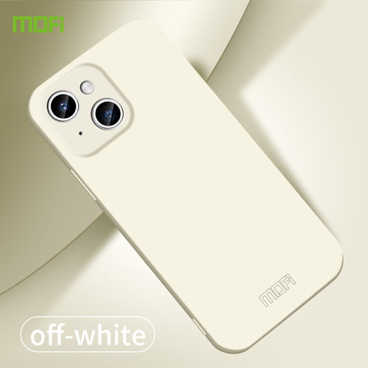 For iPhone 14 Plus MOFI Qin Series Skin Feel All-inclusive PC Phone Case(Beige) by MOFI