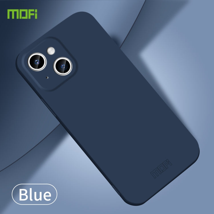 For iPhone 14 MOFI Qin Series Skin Feel All-inclusive PC Phone Case(Blue) - iPhone 14 Cases by MOFI | Online Shopping UK | buy2fix