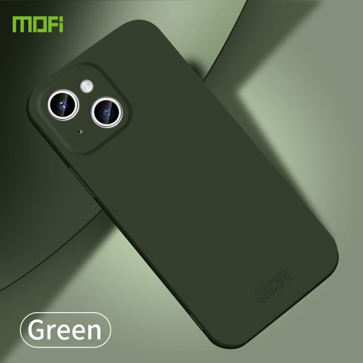 For iPhone 14 MOFI Qin Series Skin Feel All-inclusive PC Phone Case(Green) - iPhone 14 Cases by MOFI | Online Shopping UK | buy2fix