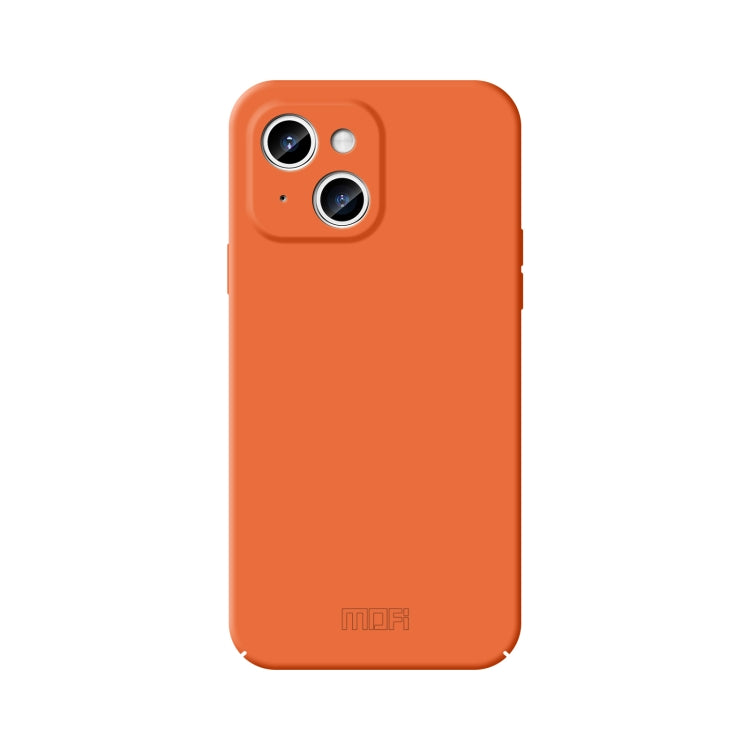 For iPhone 14 MOFI Qin Series Skin Feel All-inclusive PC Phone Case(Orange) - iPhone 14 Cases by MOFI | Online Shopping UK | buy2fix
