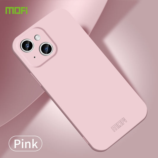 For iPhone 14 MOFI Qin Series Skin Feel All-inclusive PC Phone Case(Pink) by MOFI
