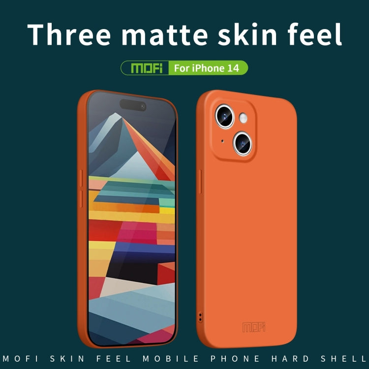 For iPhone 14 MOFI Qin Series Skin Feel All-inclusive PC Phone Case(Pink) - iPhone 14 Cases by MOFI | Online Shopping UK | buy2fix