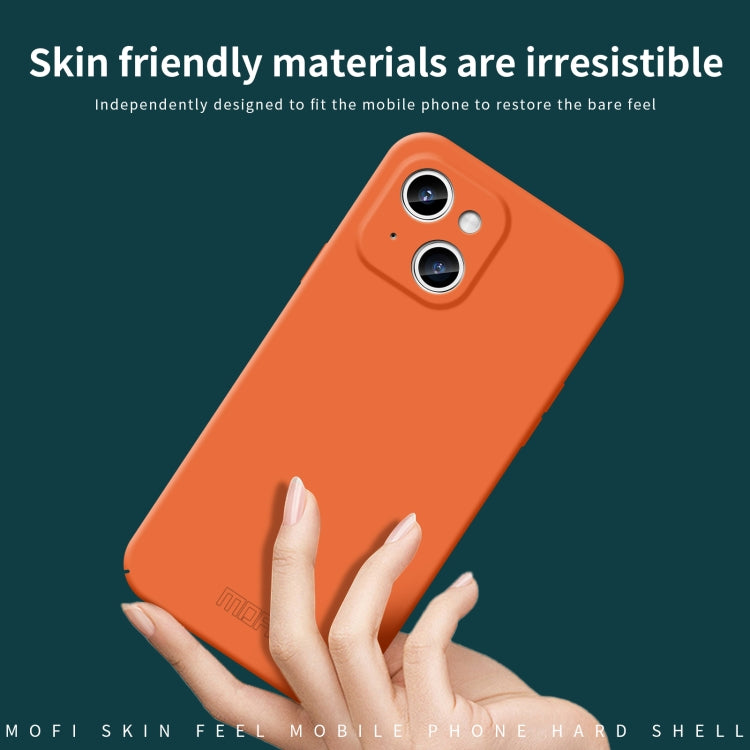 For iPhone 14 MOFI Qin Series Skin Feel All-inclusive PC Phone Case(Beige) - iPhone 14 Cases by MOFI | Online Shopping UK | buy2fix