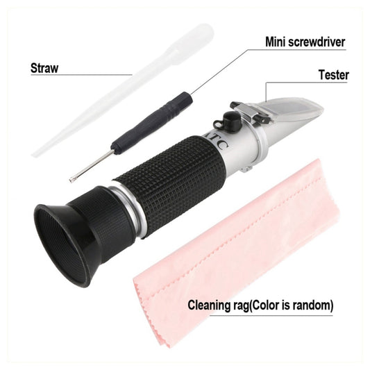 RZ120 Refractometer Beer Brix Wort Sugar Alcohol Specific Gravity Salinity Measurement Handheld Tool Specific Gravity Meter - Digital Refractometer by buy2fix | Online Shopping UK | buy2fix