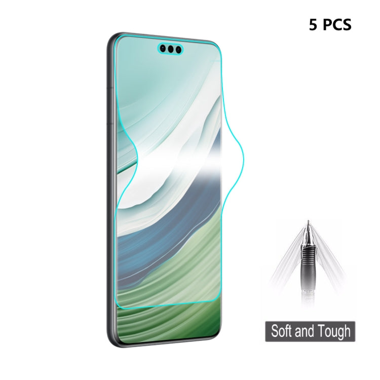 For Huawei Mate 60 Pro 5pcs ENKAY Hat-Prince Full Glue Coverage Soft Explosion-proof Hydrogel Film - For Huawei by ENKAY | Online Shopping UK | buy2fix