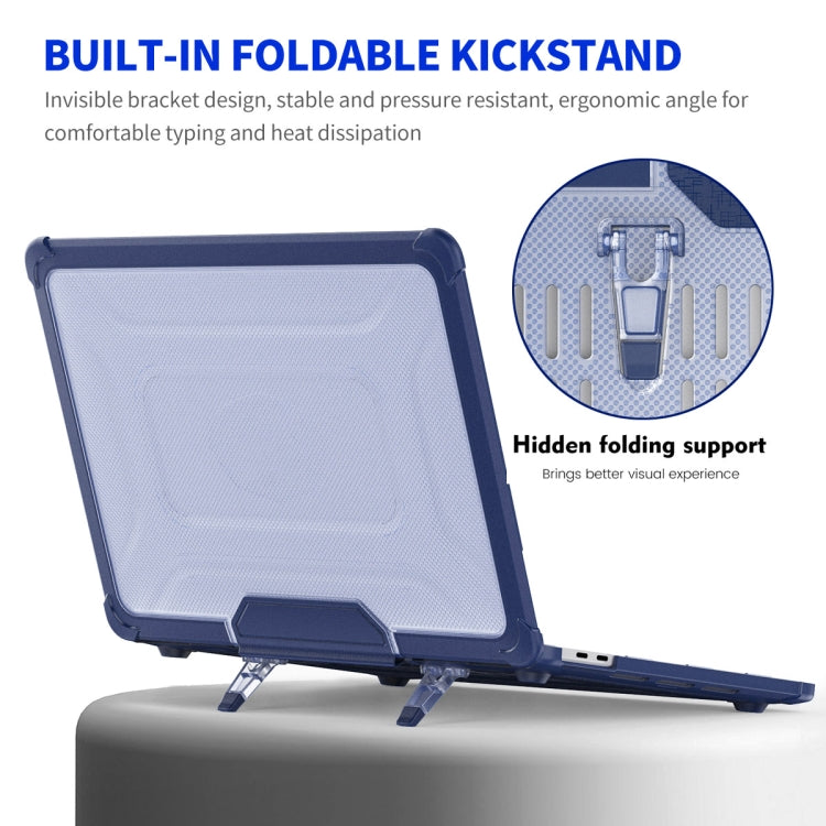 For MacBook Air 13.3 A2179/A2337 ENKAY Hat-Prince 3 in 1 Protective Bracket Case Cover Hard Shell with TPU Keyboard Film / PET Screen Protector, Version:US(Purple) - MacBook Air Cases by ENKAY | Online Shopping UK | buy2fix