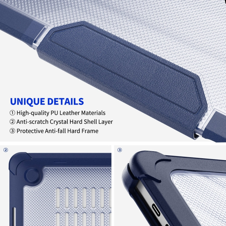 For MacBook Air 13.3 A2179/A2337 ENKAY Hat-Prince 3 in 1 Protective Bracket Case Cover Hard Shell with TPU Keyboard Film / PET Screen Protector, Version:US(Black) - MacBook Air Cases by ENKAY | Online Shopping UK | buy2fix