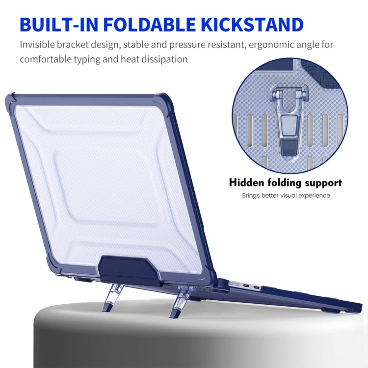 For MacBook Air 13.6 A2681 ENKAY Hat-Prince 3 in 1 Protective Bracket Case Cover Hard Shell with TPU Keyboard Film / PET Screen Protector, Version:US(Dark Blue) - MacBook Air Cases by ENKAY | Online Shopping UK | buy2fix