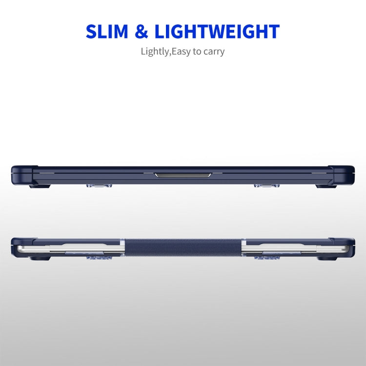 For MacBook Air 13.6 A2681 ENKAY Hat-Prince 3 in 1 Protective Bracket Case Cover Hard Shell with TPU Keyboard Film / PET Screen Protector, Version:US(Dark Blue) - MacBook Air Cases by ENKAY | Online Shopping UK | buy2fix
