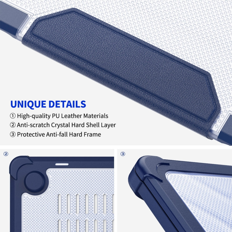 For MacBook Air 13.6 2022/2024 A2681 (M2) / A3113 (M3) ENKAY Hat-Prince 3 in 1 Protective Bracket Case Cover Hard Shell with TPU Keyboard Film / PET Screen Protector, Version:EU(Light Blue) - MacBook Air Cases by ENKAY | Online Shopping UK | buy2fix