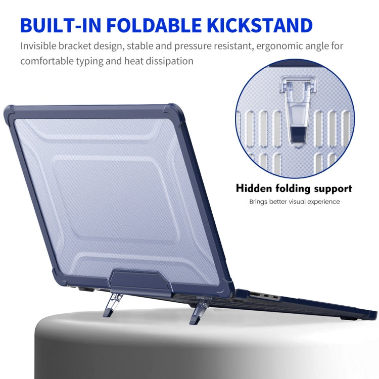 For MacBook Air 15.3 A2941/M3 2024 A3114 ENKAY Hat-Prince 3 in 1 Protective Bracket Case Cover Hard Shell with TPU Keyboard Film / PET Screen Protector, Version:EU(Light Blue) - MacBook Air Cases by ENKAY | Online Shopping UK | buy2fix