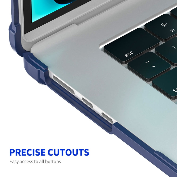 For MacBook Air 15.3 A2941/M3 2024 A3114 ENKAY Hat-Prince 3 in 1 Protective Bracket Case Cover Hard Shell with TPU Keyboard Film / PET Screen Protector, Version:EU(Light Blue) - MacBook Air Cases by ENKAY | Online Shopping UK | buy2fix