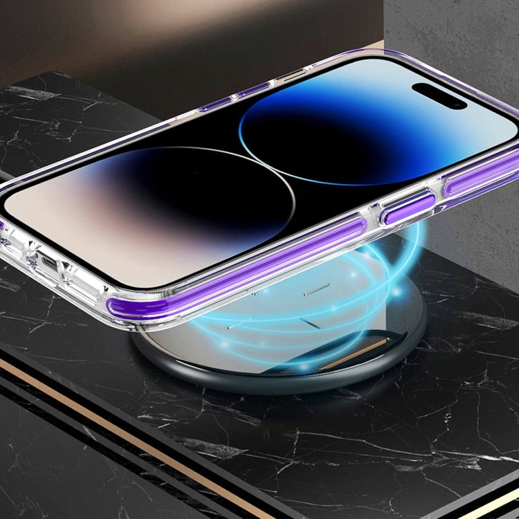 For iPhone 13 Pro Max Dual-color MagSafe TPU Hybrid Clear PC Shockproof Phone Case(White) - iPhone 13 Pro Max Cases by buy2fix | Online Shopping UK | buy2fix