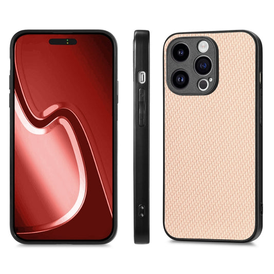 For iPhone 14 Pro ENKAY Fiber Leather Skin PC Phone Case with High Aluminum-silicon Glass Film(Khaki) by ENKAY