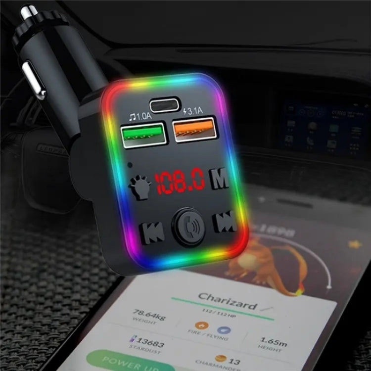 P22 Support MP3 Player USB Port Bluetooth FM Transmitter in-Car Adapter PD Car Charger by buy2fix