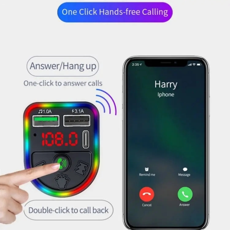 F21 PD + USB Car Charger Bluetooth Car Adapter Handsfree Call FM Transmitter MP3 Music Player by buy2fix