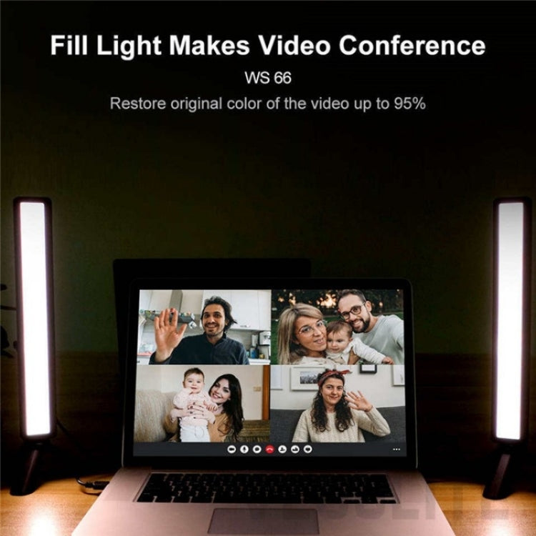 VLOGLITE WS66 LED Webcam Streaming Lights Video Conference Lighting Laptop Light with Tripod - by VLOGLITE | Online Shopping UK | buy2fix