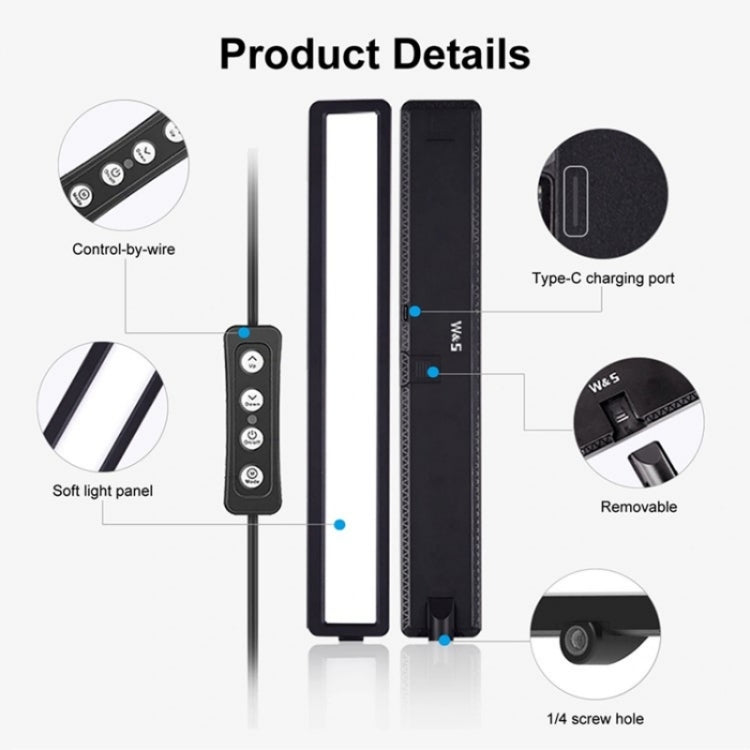 VLOGLITE WS66 LED Webcam Streaming Lights Video Conference Lighting Laptop Light with Tripod - by VLOGLITE | Online Shopping UK | buy2fix