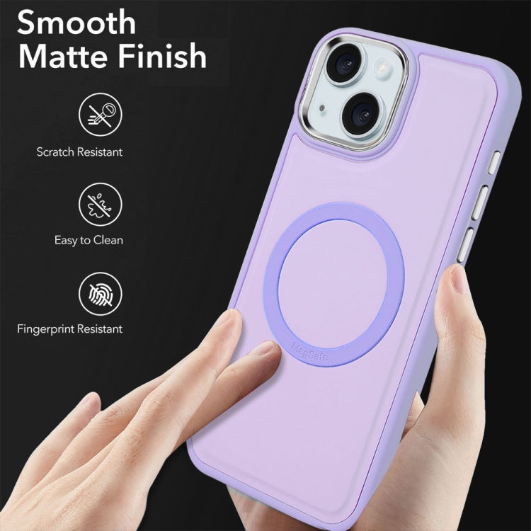 For iPhone 15 Imitation Liquid Skin Feel Plating Magsafe Phone Case(Purple) - iPhone 15 Cases by buy2fix | Online Shopping UK | buy2fix