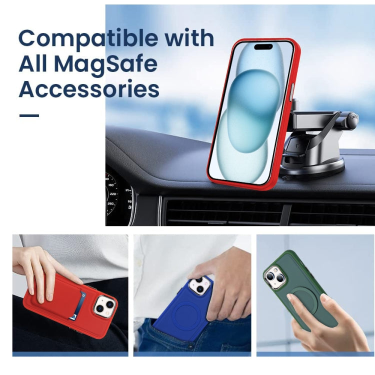 For iPhone 15 Imitation Liquid Skin Feel Plating Magsafe Phone Case(Purple) - iPhone 15 Cases by buy2fix | Online Shopping UK | buy2fix