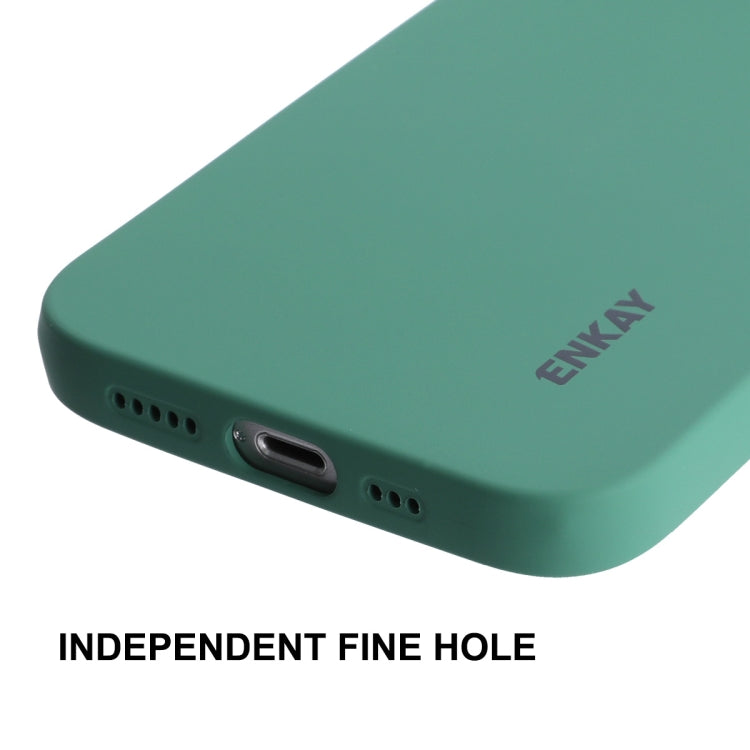 For iPhone 15 ENKAY Liquid Silicone Soft Shockproof Phone Case(Purple) - iPhone 15 Cases by ENKAY | Online Shopping UK | buy2fix