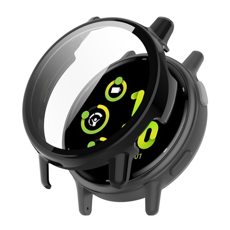 For Garmin Active 5 ENKAY Hat-Prince Full Coverage Tempered Glass Film Integrated PC Watch Cover(Black) - Watch Cases by ENKAY | Online Shopping UK | buy2fix