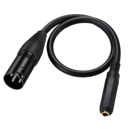 6.35mm Female to XLR Male JUNSUNMAY Speaker Audio Amplifier Connection Cable, Length: 50cm by JUNSUNMAY