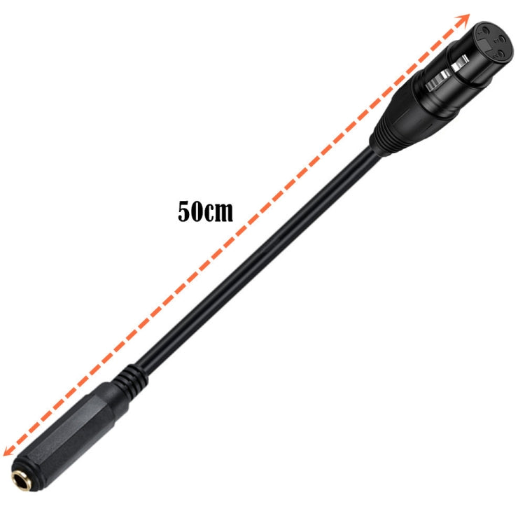 6.35mm Female to XLR Female JUNSUNMAY Speaker Audio Amplifier Connection Cable, Length: 50cm by JUNSUNMAY