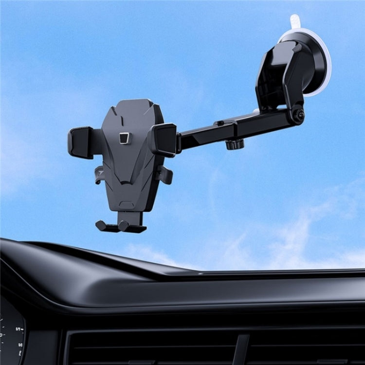 D39+105 With Air Vent Clip Suction Cup Base Telescopic Arm Automatic Clamp Car Phone Holder Bracket by buy2fix