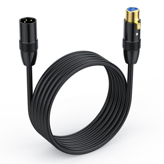 JUNSUNMAY XLR Male to Female Mic Cord 3 Pin Audio Cable Balanced Shielded Cable, Length:15m by JUNSUNMAY
